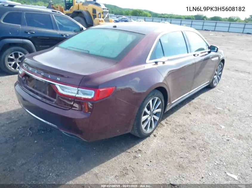 2017 Lincoln Continental Premiere VIN: 1LN6L9PK3H5608182 Lot: 42166709