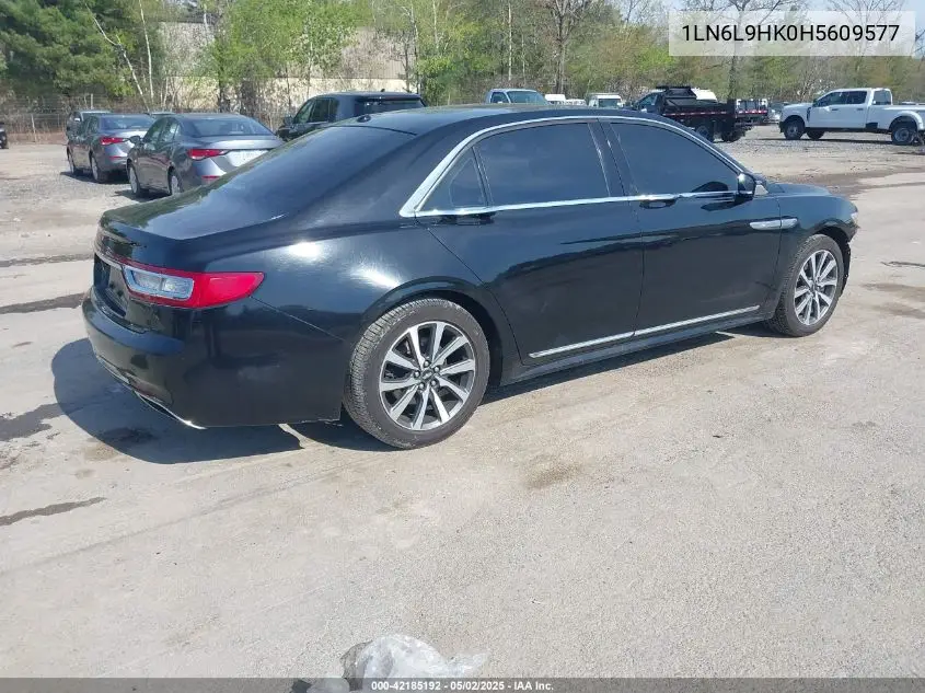 2017 Lincoln Continental Livery VIN: 1LN6L9HK0H5609577 Lot: 42185192