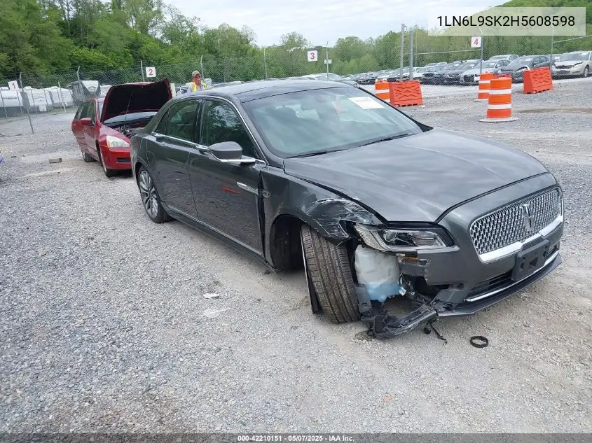 2017 Lincoln Continental Select VIN: 1LN6L9SK2H5608598 Lot: 42210151