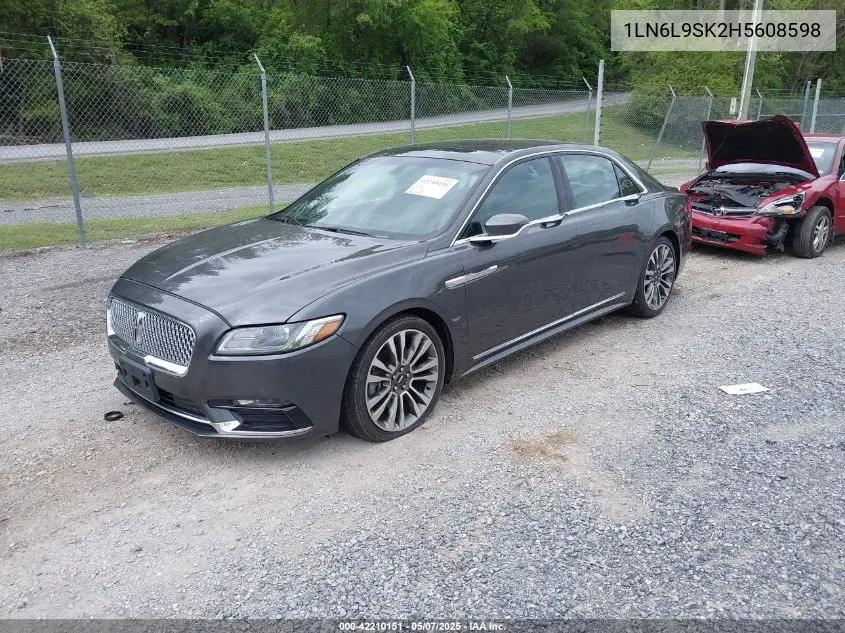 2017 Lincoln Continental Select VIN: 1LN6L9SK2H5608598 Lot: 42210151