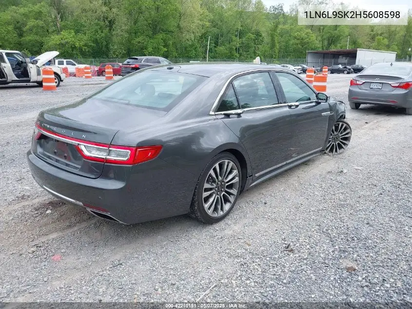 2017 Lincoln Continental Select VIN: 1LN6L9SK2H5608598 Lot: 42210151