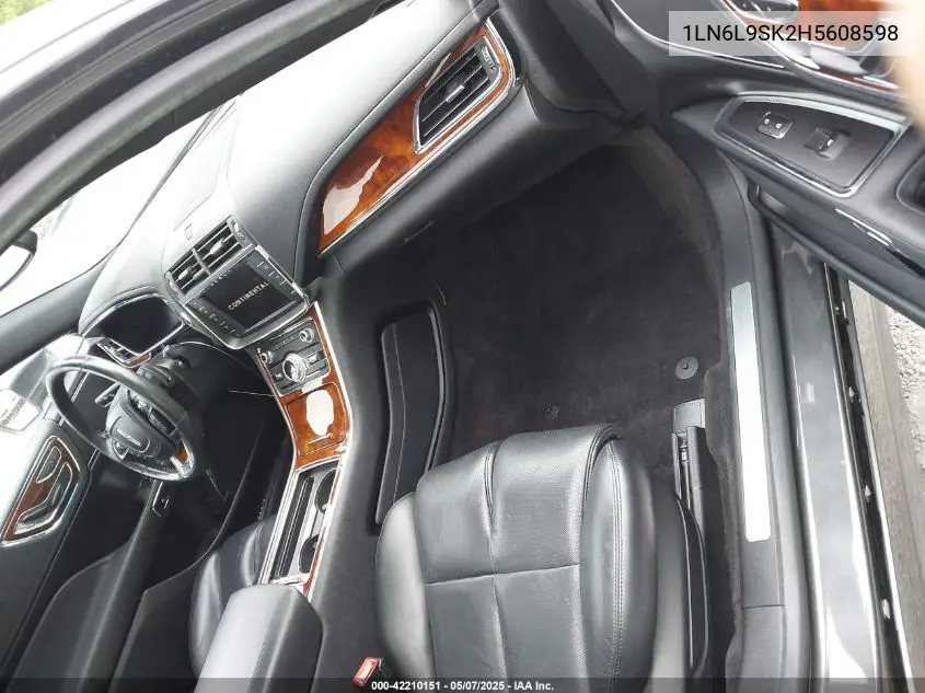 2017 Lincoln Continental Select VIN: 1LN6L9SK2H5608598 Lot: 42210151