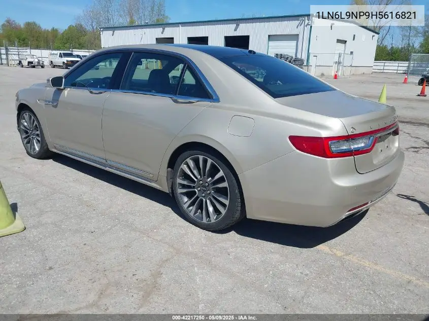 2017 Lincoln Continental Reserve VIN: 1LN6L9NP9H5616821 Lot: 42217250