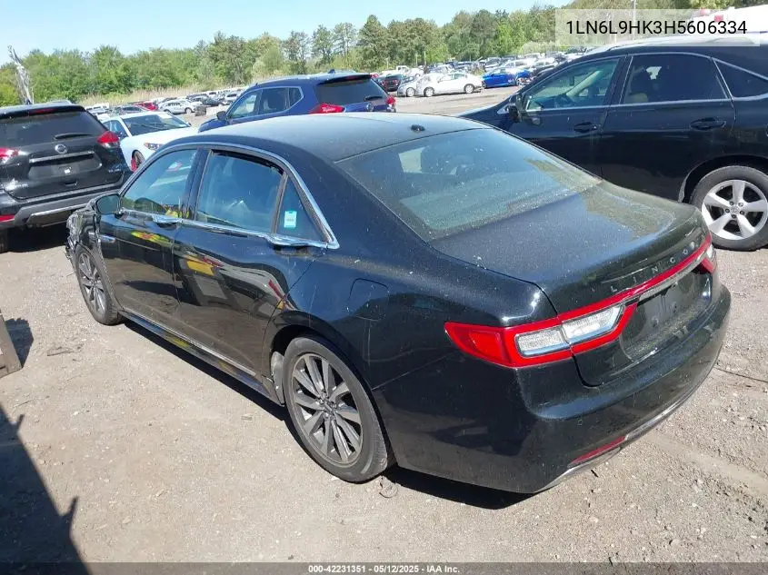 2017 Lincoln Continental Livery VIN: 1LN6L9HK3H5606334 Lot: 42231351