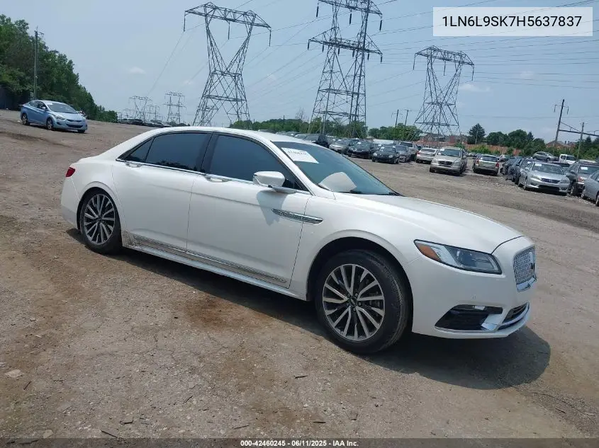 2017 Lincoln Continental Select VIN: 1LN6L9SK7H5637837 Lot: 42460245