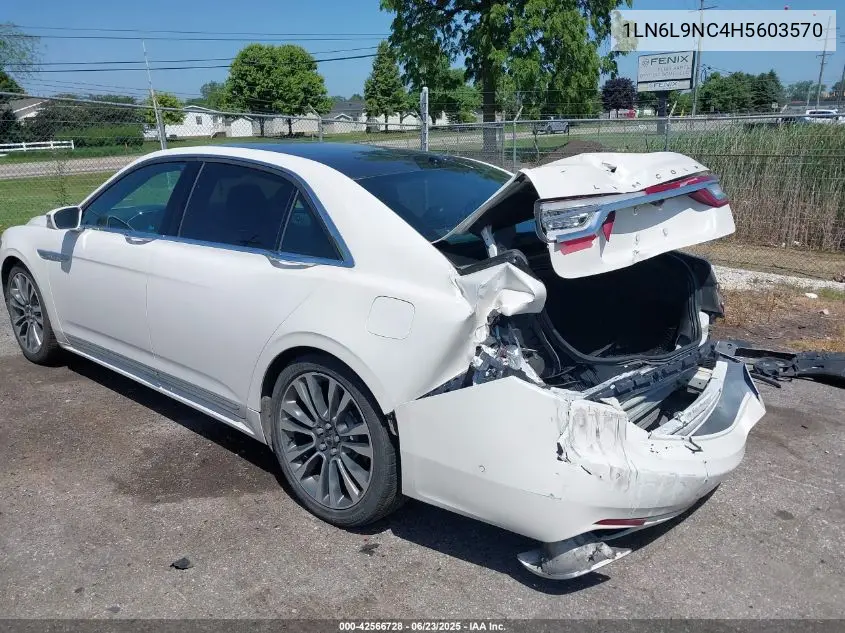 2017 Lincoln Continental Reserve VIN: 1LN6L9NC4H5603570 Lot: 42566728
