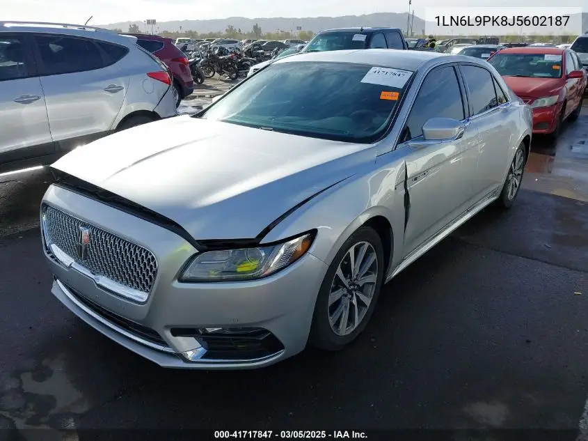 2018 Lincoln Continental Premiere VIN: 1LN6L9PK8J5602187 Lot: 41717847