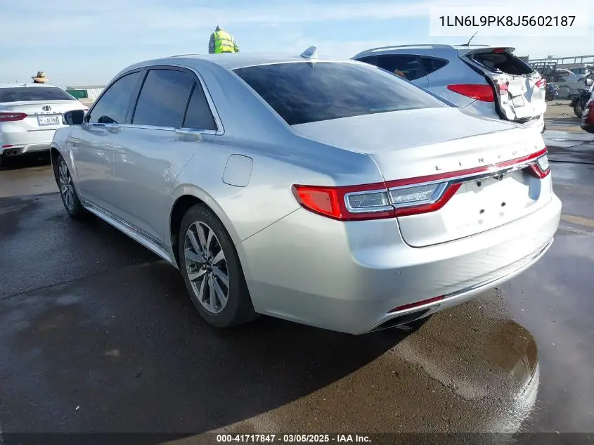 2018 Lincoln Continental Premiere VIN: 1LN6L9PK8J5602187 Lot: 41717847