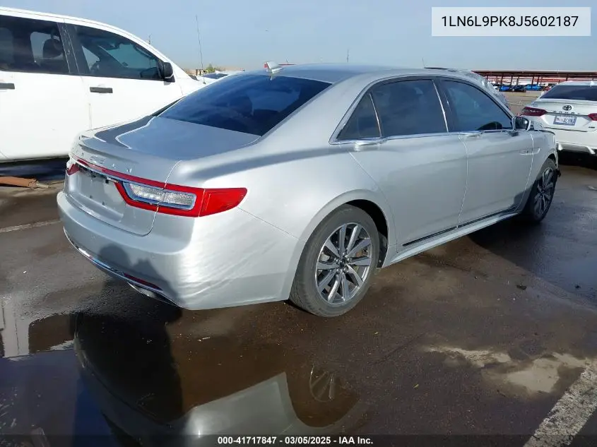 2018 Lincoln Continental Premiere VIN: 1LN6L9PK8J5602187 Lot: 41717847