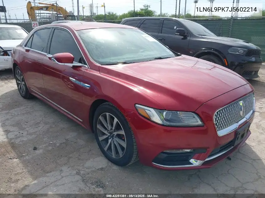 2018 Lincoln Continental Premiere VIN: 1LN6L9PK7J5602214 Lot: 42251381