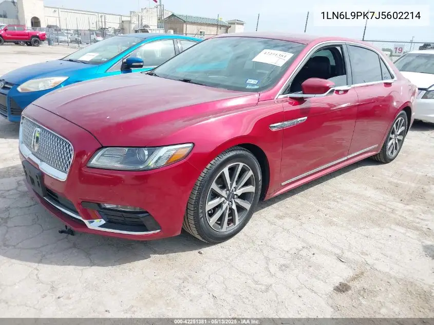 2018 Lincoln Continental Premiere VIN: 1LN6L9PK7J5602214 Lot: 42251381