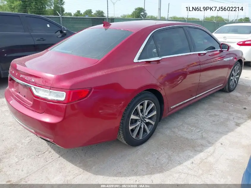 2018 Lincoln Continental Premiere VIN: 1LN6L9PK7J5602214 Lot: 42251381