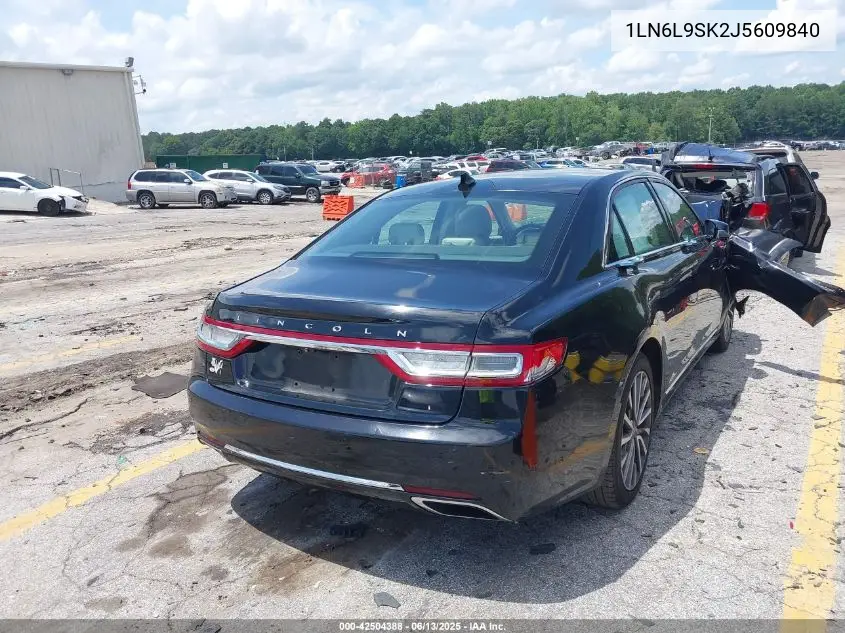 2018 Lincoln Continental Select VIN: 1LN6L9SK2J5609840 Lot: 42504388