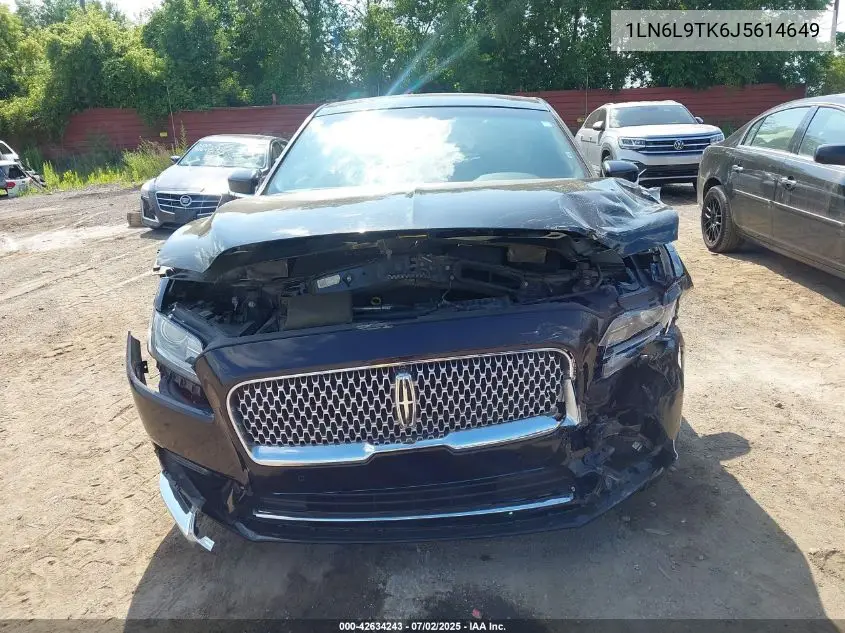2018 Lincoln Continental Select VIN: 1LN6L9TK6J5614649 Lot: 42634243