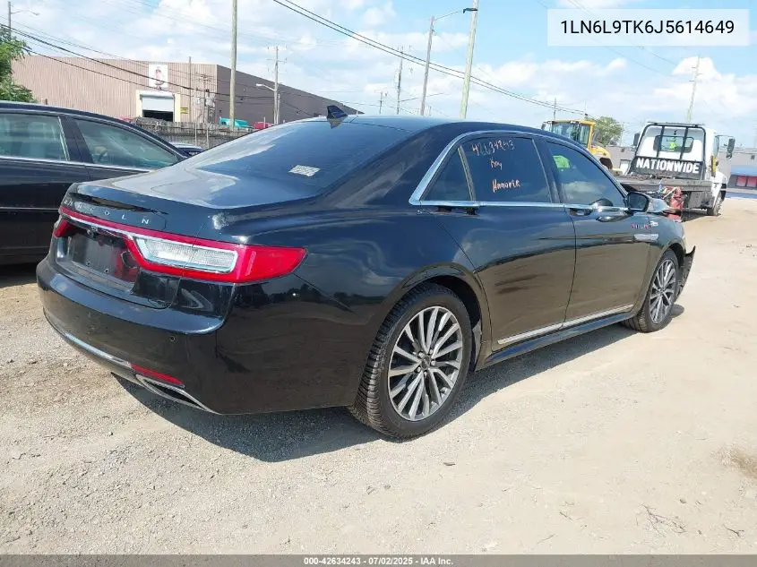 2018 Lincoln Continental Select VIN: 1LN6L9TK6J5614649 Lot: 42634243