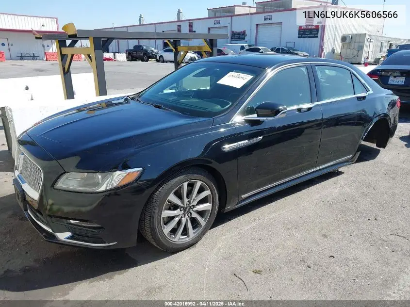 2019 Lincoln Continental Livery VIN: 1LN6L9UK6K5606566 Lot: 42016992