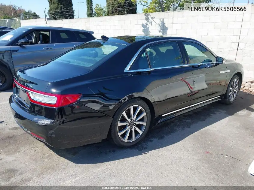 2019 Lincoln Continental Livery VIN: 1LN6L9UK6K5606566 Lot: 42016992