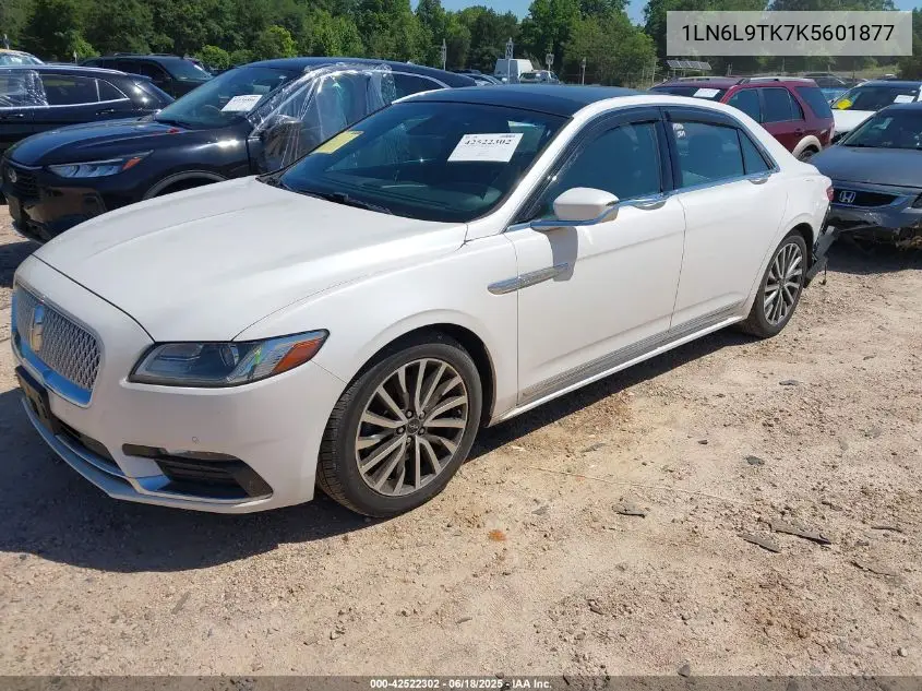 2019 Lincoln Continental Select VIN: 1LN6L9TK7K5601877 Lot: 42522302
