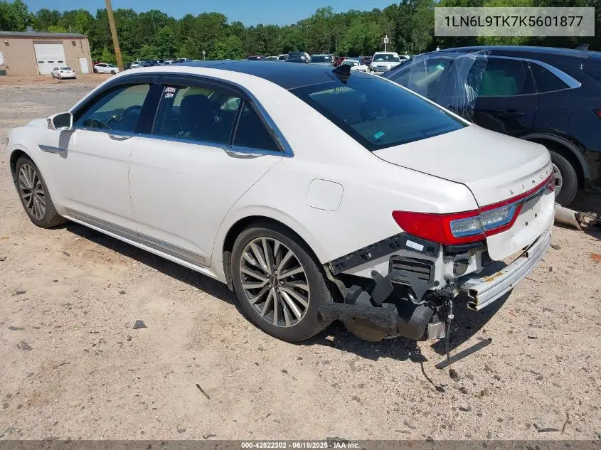 2019 Lincoln Continental Select VIN: 1LN6L9TK7K5601877 Lot: 42522302