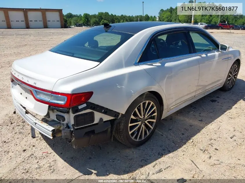 2019 Lincoln Continental Select VIN: 1LN6L9TK7K5601877 Lot: 42522302