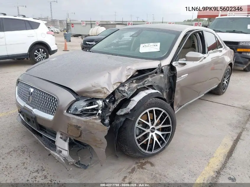 2020 Lincoln Continental Standard VIN: 1LN6L9PK9L5602346 Lot: 42217788