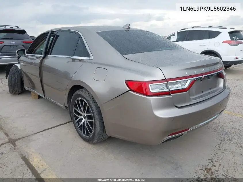 2020 Lincoln Continental Standard VIN: 1LN6L9PK9L5602346 Lot: 42217788
