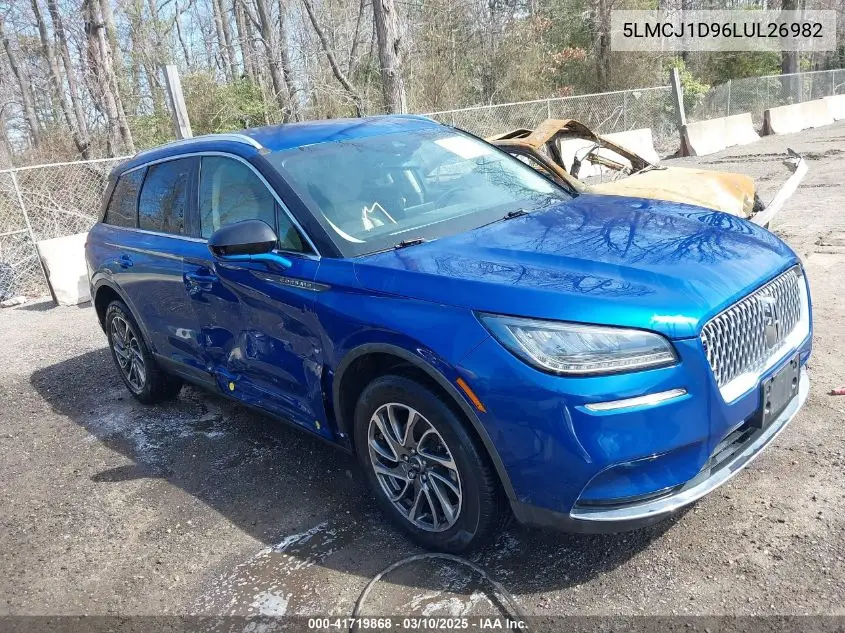 2020 Lincoln Corsair Standard VIN: 5LMCJ1D96LUL26982 Lot: 41719868
