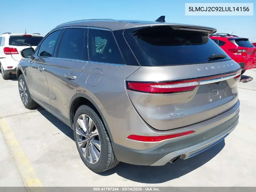 2020 Lincoln Corsair Reserve VIN: 5LMCJ2C92LUL14156 Lot: 41797244