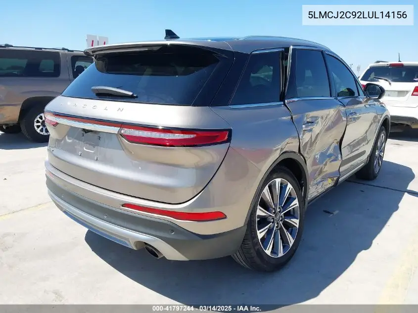 2020 Lincoln Corsair Reserve VIN: 5LMCJ2C92LUL14156 Lot: 41797244