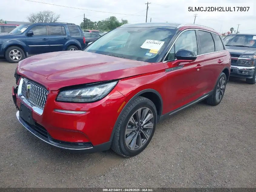 2020 Lincoln Corsair Reserve VIN: 5LMCJ2DH2LUL17807 Lot: 42134411