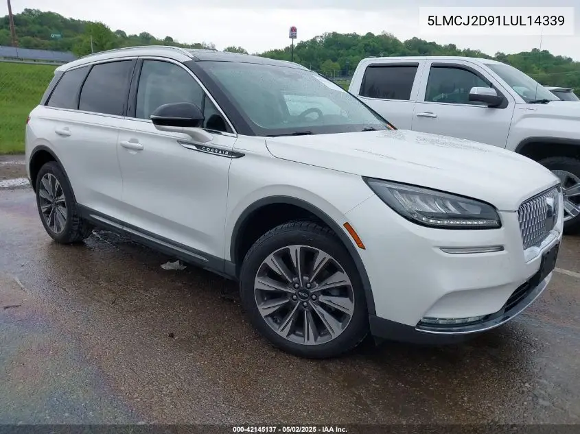 2020 Lincoln Corsair Reserve VIN: 5LMCJ2D91LUL14339 Lot: 42145137