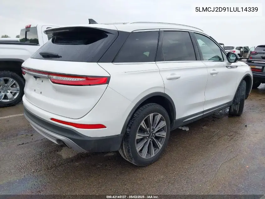 2020 Lincoln Corsair Reserve VIN: 5LMCJ2D91LUL14339 Lot: 42145137