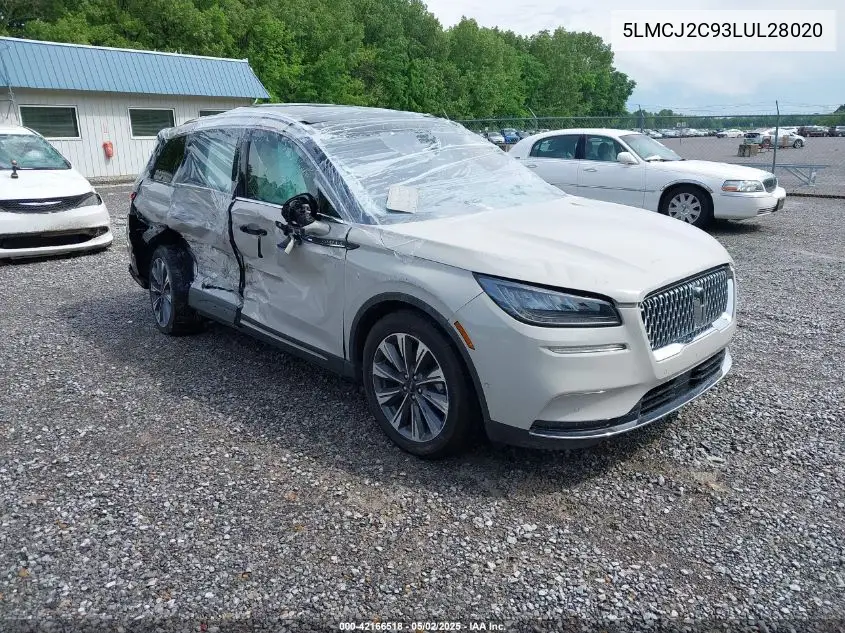 2020 Lincoln Corsair Reserve VIN: 5LMCJ2C93LUL28020 Lot: 42166518