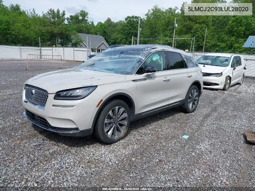 2020 Lincoln Corsair Reserve VIN: 5LMCJ2C93LUL28020 Lot: 42166518