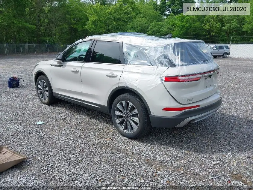 2020 Lincoln Corsair Reserve VIN: 5LMCJ2C93LUL28020 Lot: 42166518