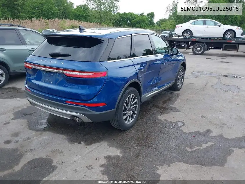 2020 Lincoln Corsair Standard VIN: 5LMCJ1C95LUL25016 Lot: 42193956