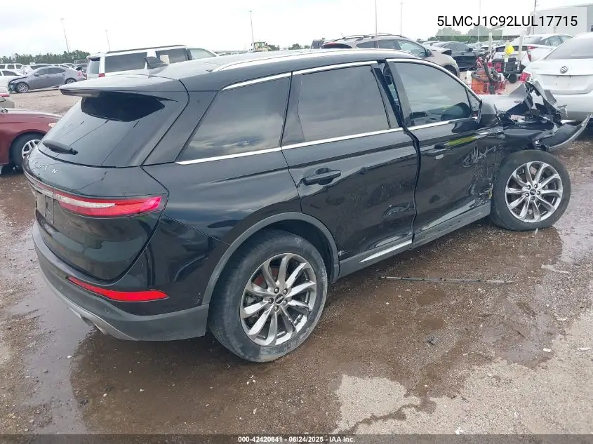 2020 Lincoln Corsair Standard VIN: 5LMCJ1C92LUL17715 Lot: 42420641