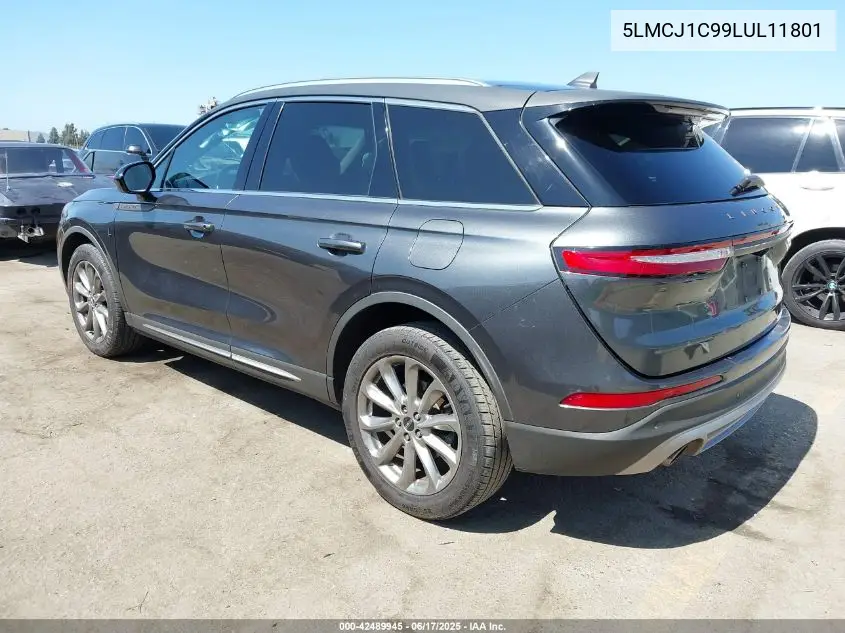 2020 Lincoln Corsair VIN: 5LMCJ1C99LUL11801 Lot: 42489945