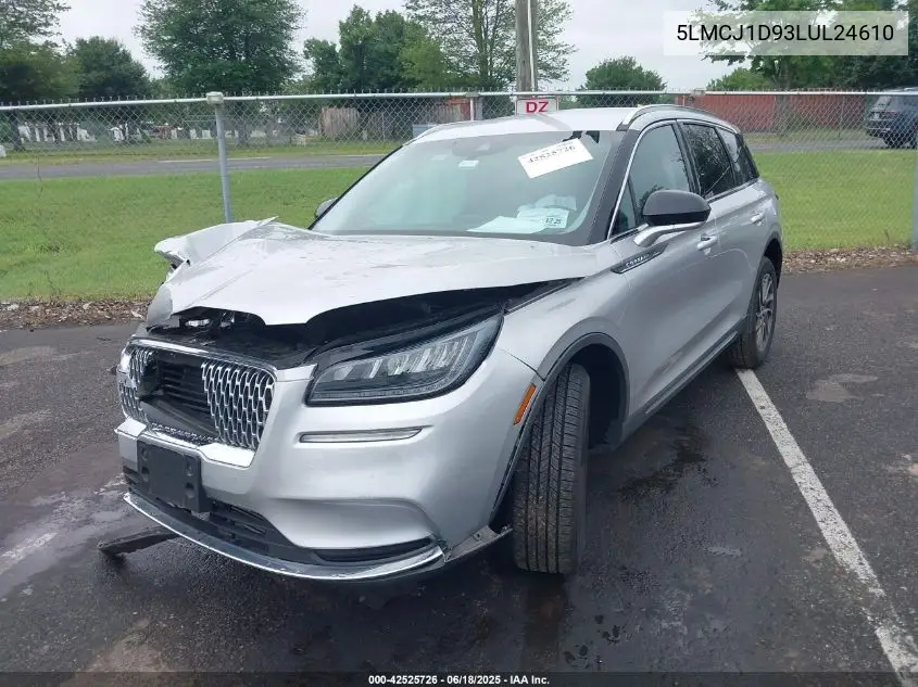2020 Lincoln Corsair Standard VIN: 5LMCJ1D93LUL24610 Lot: 42525726
