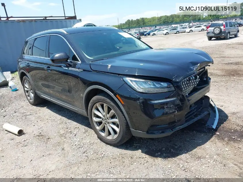 2020 Lincoln Corsair Standard VIN: 5LMCJ1D90LUL15119 Lot: 42540517