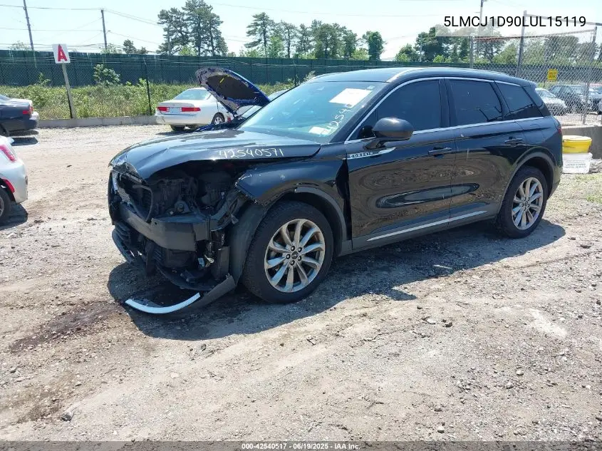 2020 Lincoln Corsair Standard VIN: 5LMCJ1D90LUL15119 Lot: 42540517
