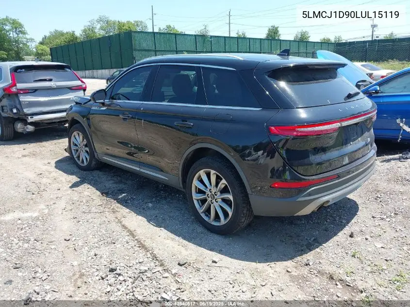 2020 Lincoln Corsair Standard VIN: 5LMCJ1D90LUL15119 Lot: 42540517