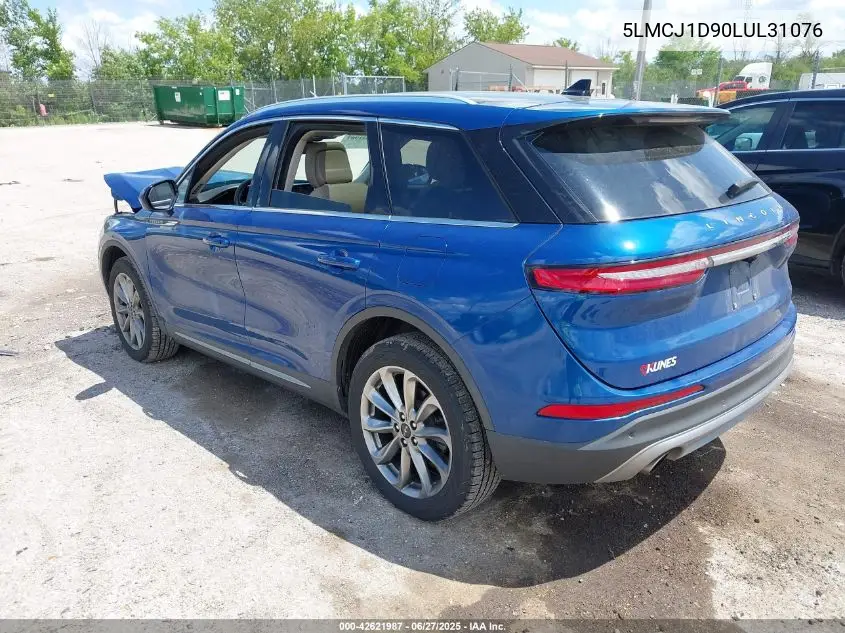 2020 Lincoln Corsair Standard VIN: 5LMCJ1D90LUL31076 Lot: 42621987