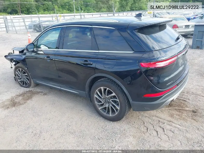 2020 Lincoln Corsair Standard VIN: 5LMCJ1D98LUL29222 Lot: 42779512