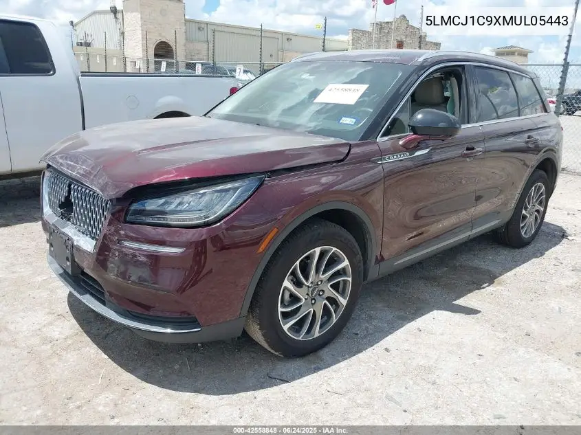 2021 Lincoln Corsair Standard VIN: 5LMCJ1C9XMUL05443 Lot: 42558848