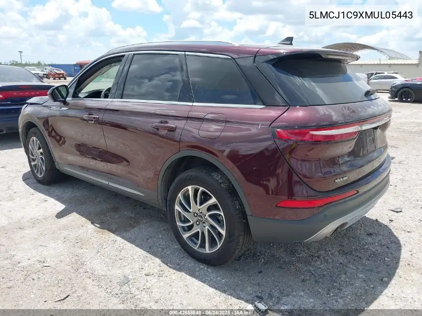 2021 Lincoln Corsair Standard VIN: 5LMCJ1C9XMUL05443 Lot: 42558848