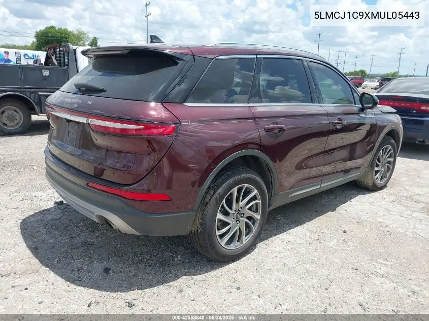 2021 Lincoln Corsair Standard VIN: 5LMCJ1C9XMUL05443 Lot: 42558848
