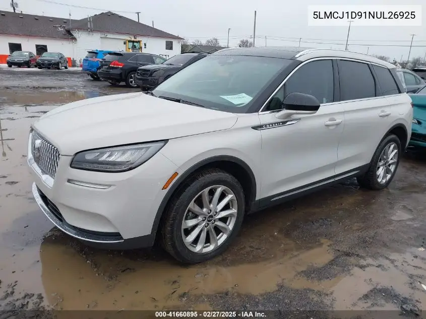 2022 Lincoln Corsair Standard VIN: 5LMCJ1D91NUL26925 Lot: 41660895