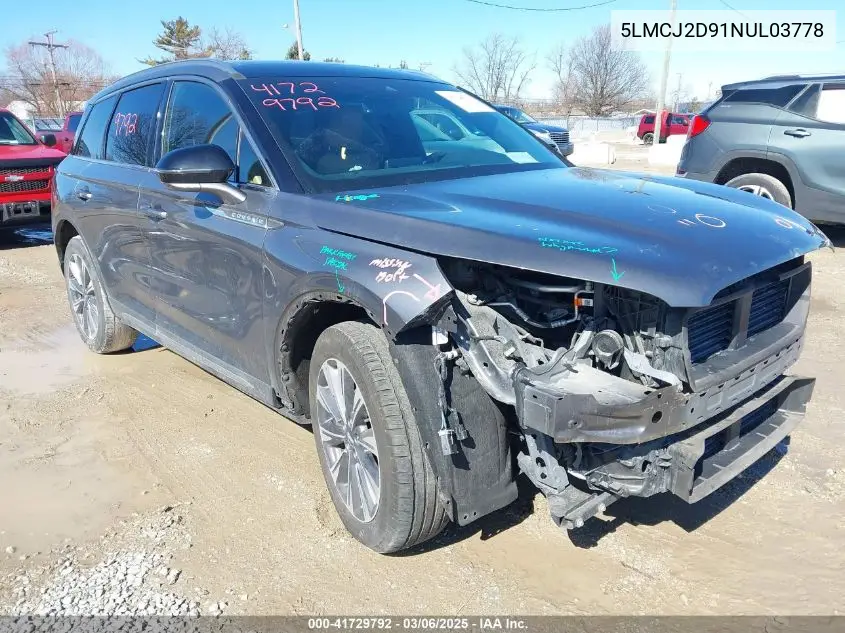 2022 Lincoln Corsair Reserve VIN: 5LMCJ2D91NUL03778 Lot: 41729792