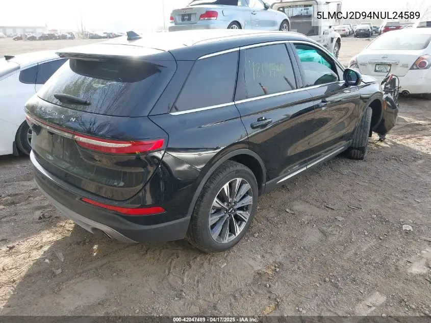 2022 Lincoln Corsair Reserve VIN: 5LMCJ2D94NUL24589 Lot: 42047489